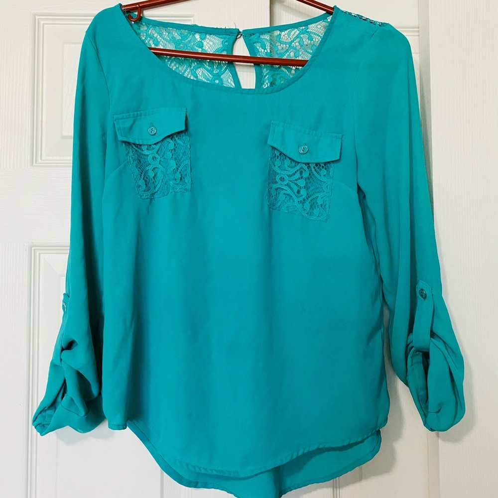 Elegant Longe Sleeves Adjustable Blouse (Small)